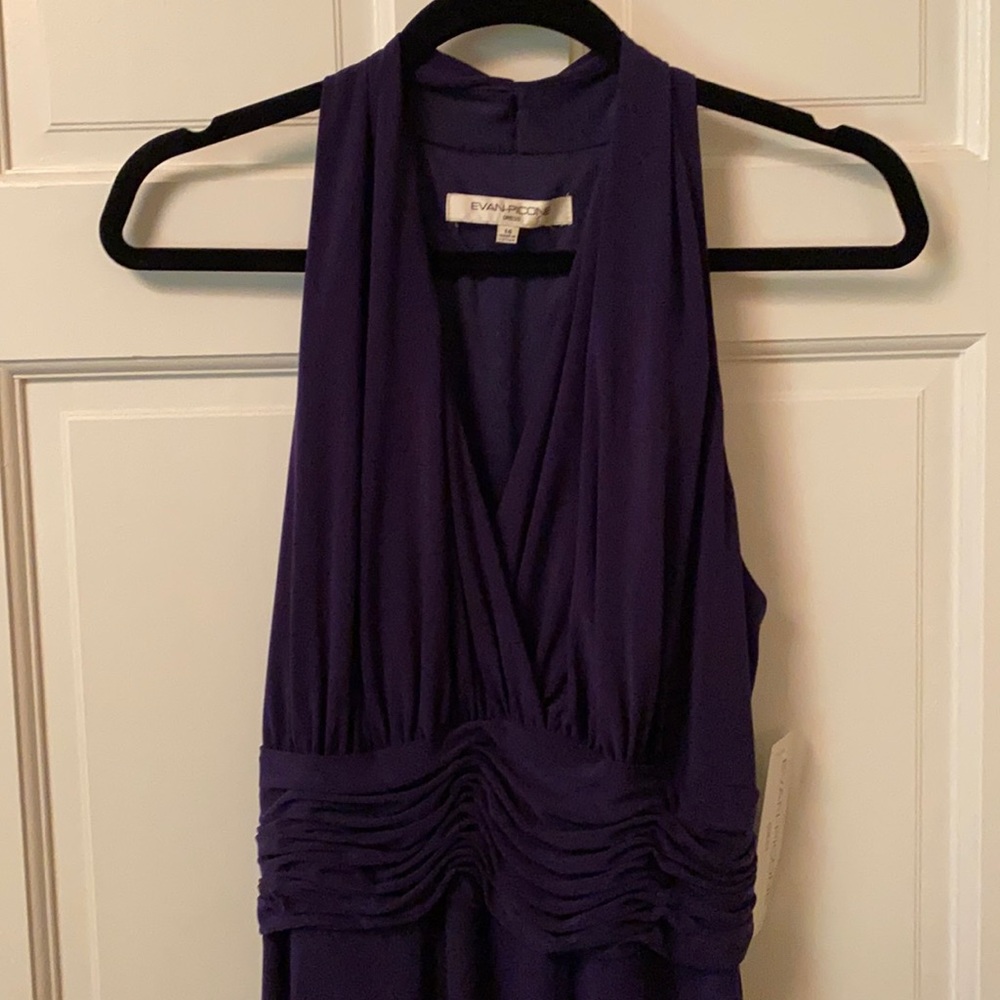 NWT Evan Picone halter dress in eggplant purple
